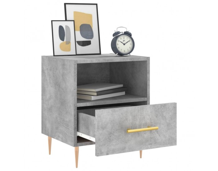 Sonata H Нощно шкафче, бетонно сиво, 40x35x47,5 см, инженерно дърво