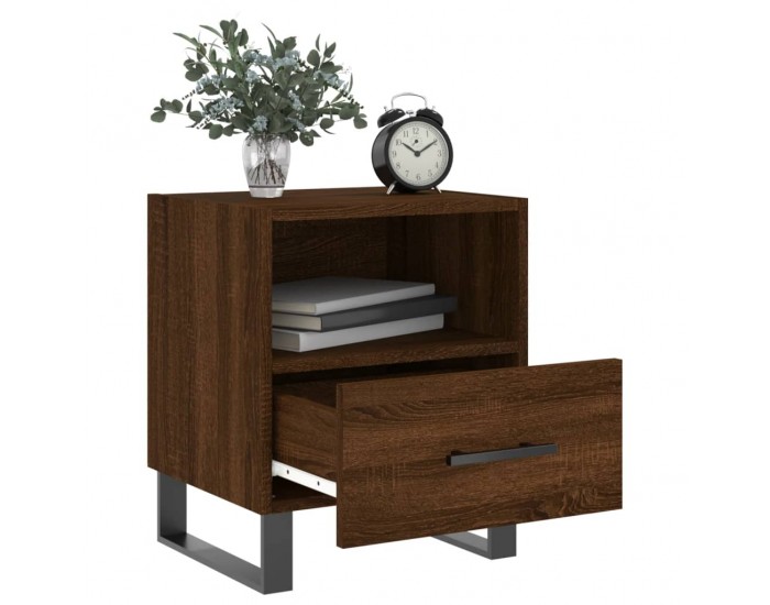 Sonata H Нощни шкафчета 2 бр кафяв дъб 40x35x47,5 см инженерно дърво