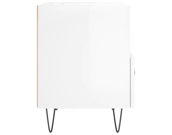 Sonata H Нощни шкафчета, 2 бр, бял гланц, 40x35x47,5 см, инженерно дърво