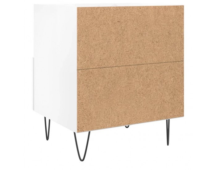 Sonata H Нощни шкафчета, 2 бр, бял гланц, 40x35x47,5 см, инженерно дърво