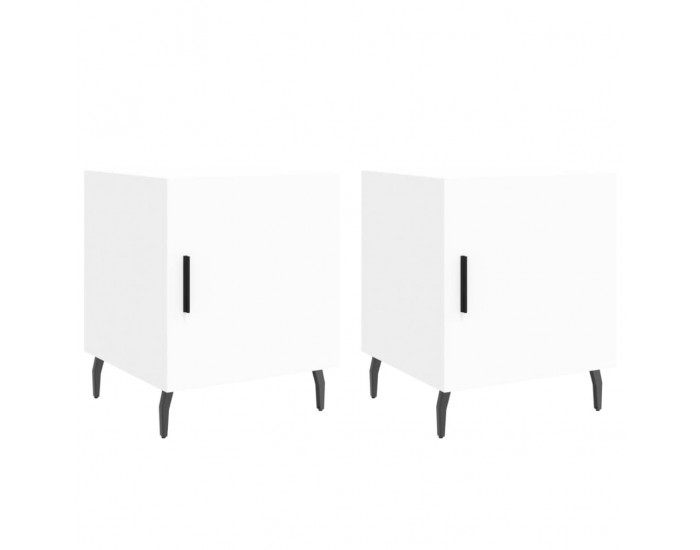 Sonata H Нощни шкафчета 2 бр бели 40x40x50 см инженерно дърво