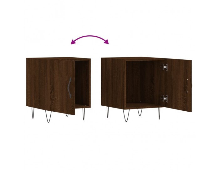 Sonata H Нощно шкафче, Кафяв дъб, 40x40x50 см, инженерно дърво