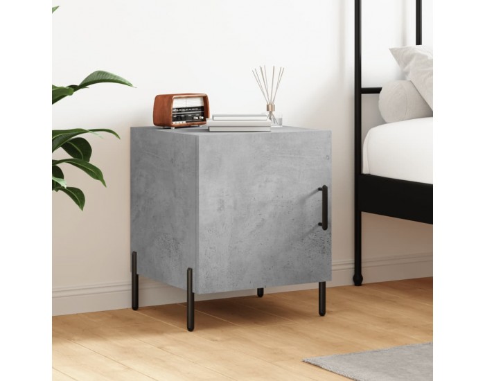 Sonata H Нощно шкафче, бетонно сиво, 40x40x50 см, инженерно дърво
