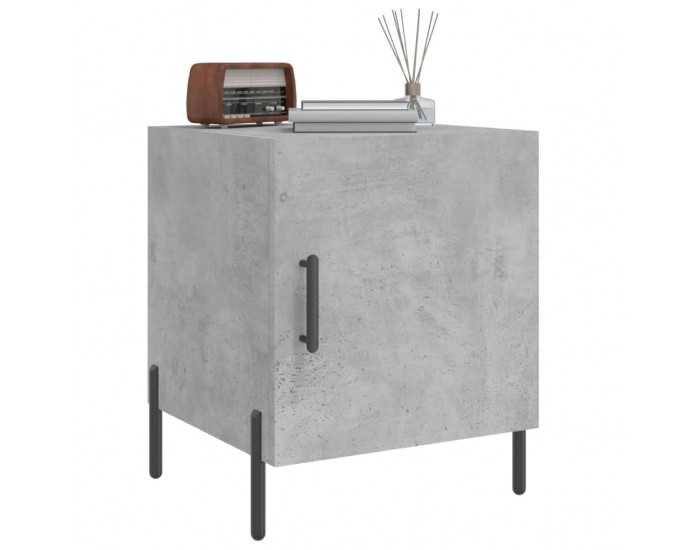 Sonata H Нощно шкафче, бетонно сиво, 40x40x50 см, инженерно дърво
