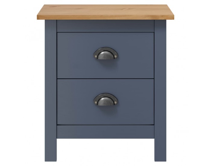 Sonata H Нощно шкафче Hill сиво 46x35x49,5 см борово дърво масив