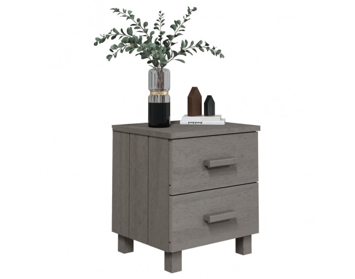 Sonata H Нощно шкафче HAMAR, светлосиво, 40x35x44,5 см, бор масив