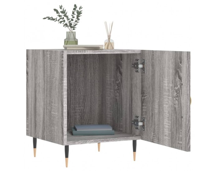 Sonata H Нощни шкафчета, 2 бр, сив сонома, 40x40x50 см, инженерно дърво