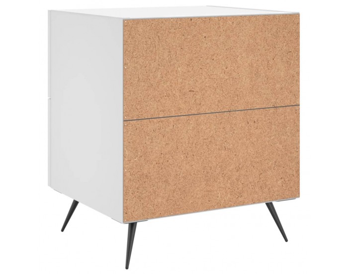 Sonata H Нощни шкафчета, 2 бр, бели, 40x35x47,5 см, инженерно дърво