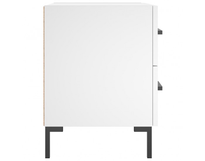 Sonata H Нощни шкафчета, 2 бр, бели, 40x35x47,5 см, инженерно дърво