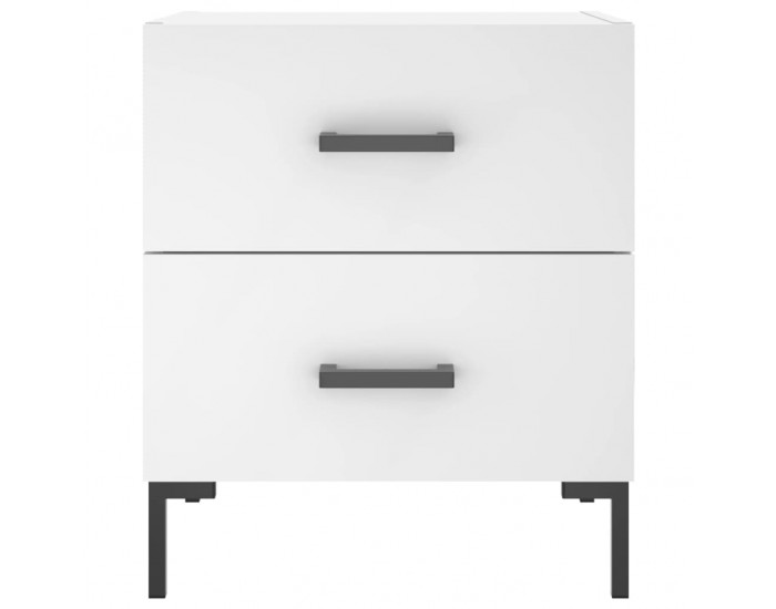 Sonata H Нощни шкафчета, 2 бр, бели, 40x35x47,5 см, инженерно дърво