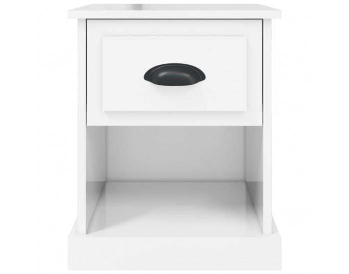 Sonata H Нощно шкафче, бял гланц, 39x39x47,5 см, инженерно дърво