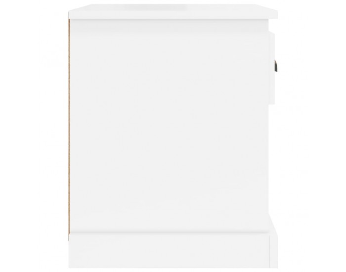 Sonata H Нощно шкафче, бял гланц, 39x39x47,5 см, инженерно дърво