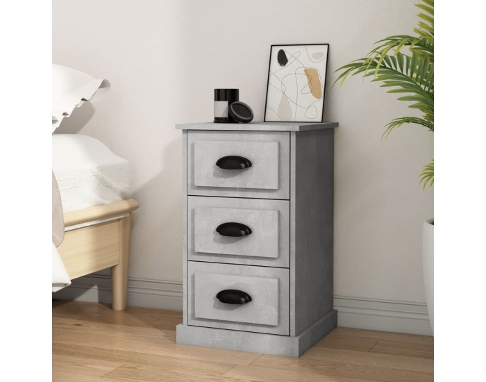 Sonata H Нощно шкафче, бетонно сиво, 39x39x67 см, инженерно дърво