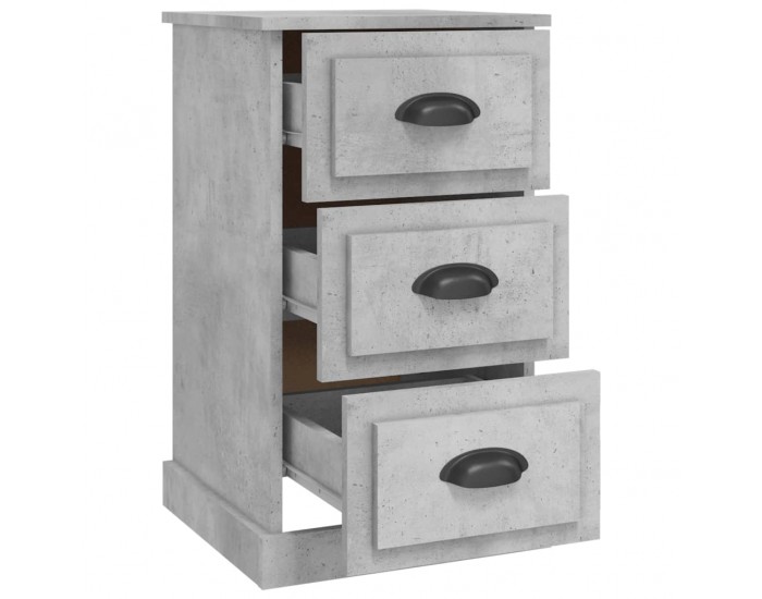 Sonata H Нощно шкафче, бетонно сиво, 39x39x67 см, инженерно дърво