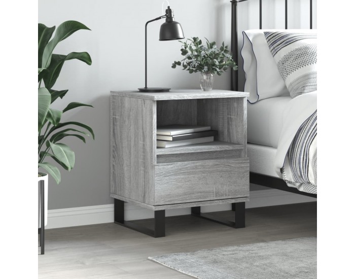 Sonata H Нощно шкафче сив сонома 40x35x50 см инженерно дърво