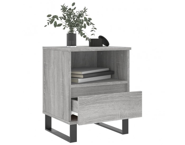 Sonata H Нощно шкафче сив сонома 40x35x50 см инженерно дърво