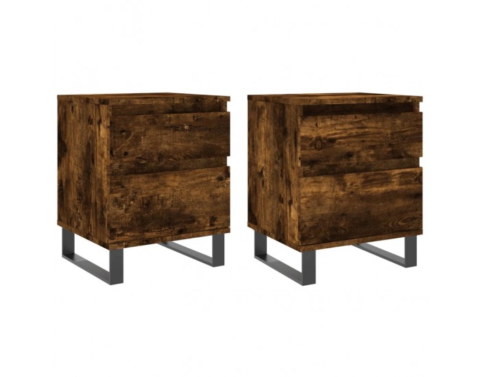 Sonata H Нощни шкафчета, 2 бр, опушен дъб, 40x35x50 см, инженерно дърво