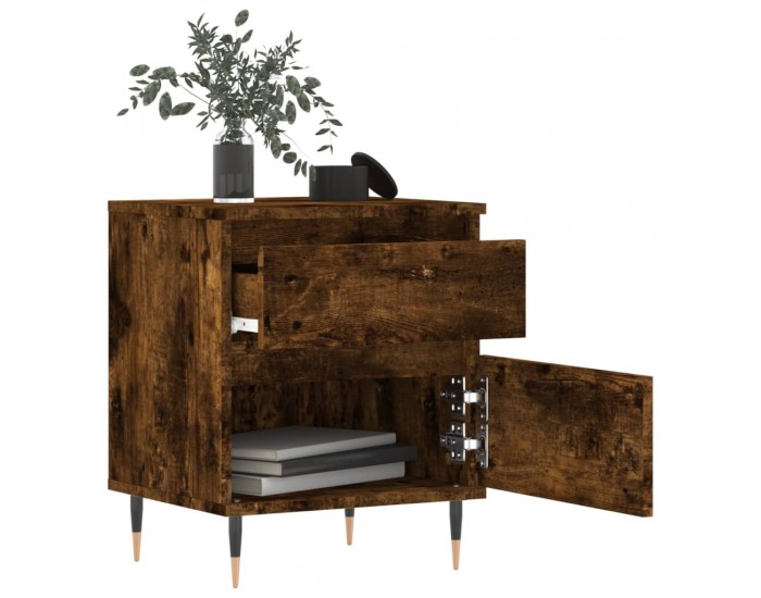 Sonata H Нощно шкафче опушен дъб 40x35x50 см инженерно дърво