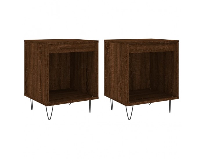 Sonata H Нощни шкафчета 2 бр кафяв дъб 40x35x50 см инженерно дърво