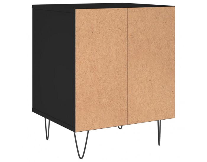 Sonata H Нощни шкафчета, 2 бр, черни, 40x35x50 см, инженерно дърво