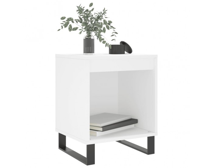 Sonata H Нощни шкафчета, 2 бр, бели, 40x35x50 см, инженерно дърво