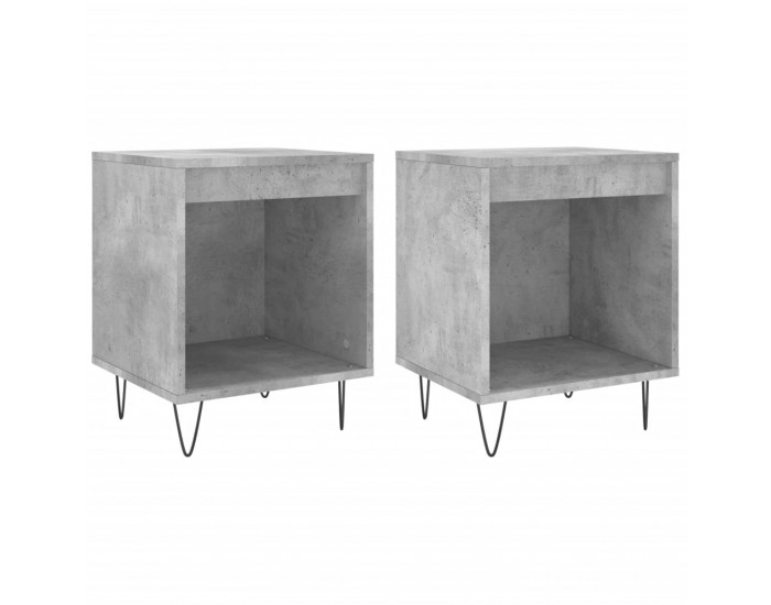 Sonata H Нощни шкафчета 2 бр бетонно сив 40x35x50 см инженерна дървесина