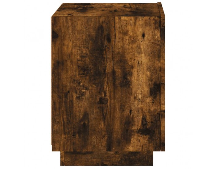 Sonata H Нощни шкафчета с LED, 2 бр, Опушен дъб, инженерно дърво