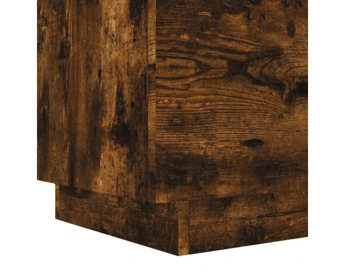 Sonata H Нощни шкафчета с LED, 2 бр, Опушен дъб, инженерно дърво