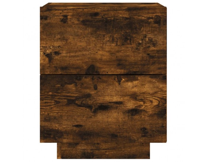 Sonata H Нощни шкафчета с LED, 2 бр, Опушен дъб, инженерно дърво