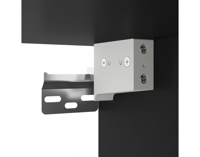 Sonata H Нощно шкафче за стена с LED светлини, черно