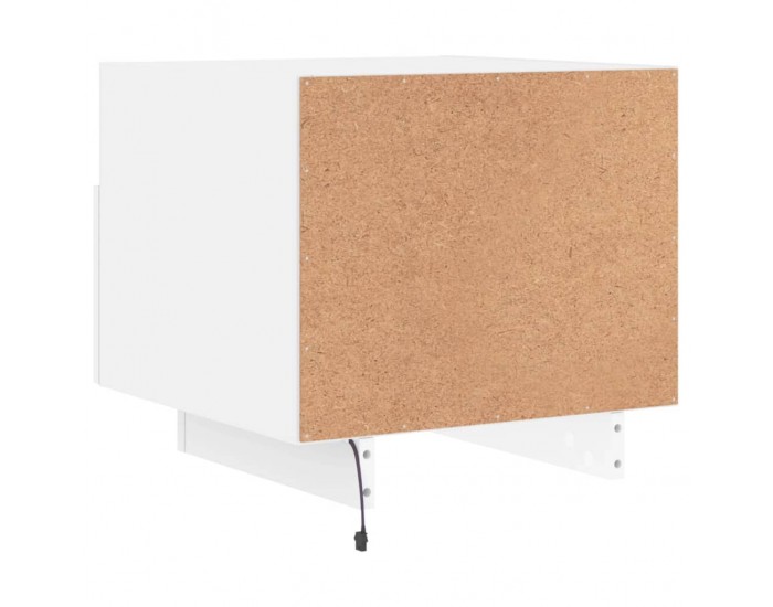 Sonata H Нощни шкафчета с LED осветление, 2 бр, бели, 40x39x37 см