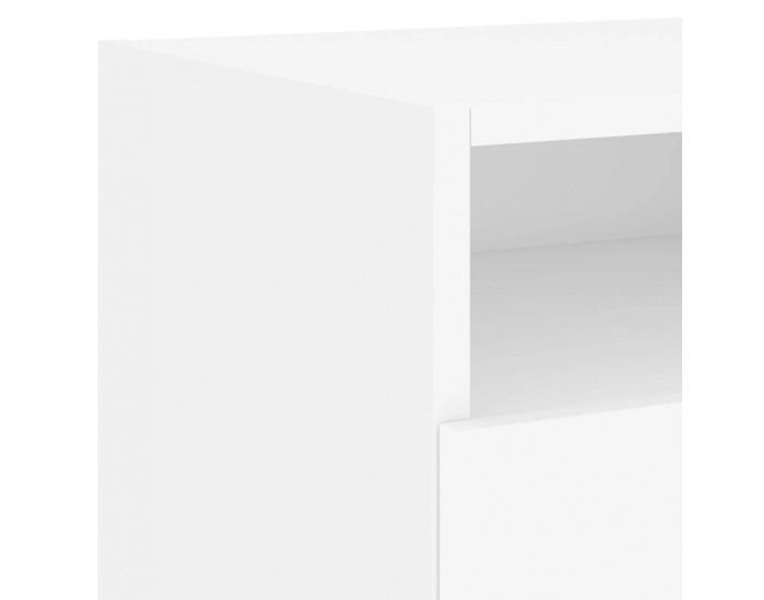 Sonata H Нощни шкафчета с LED осветление, 2 бр, бели, 40x39x37 см