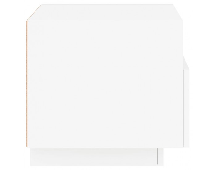 Sonata H Нощни шкафчета с LED осветление, 2 бр, бели, 40x39x37 см