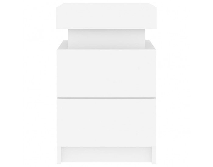 Sonata H Нощни шкафчета с LED осветление, 2 бр, бели, 35x39x55 см