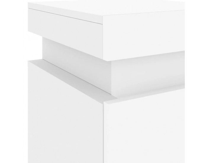 Sonata H Нощни шкафчета с LED осветление, 2 бр, бели, 35x39x55 см