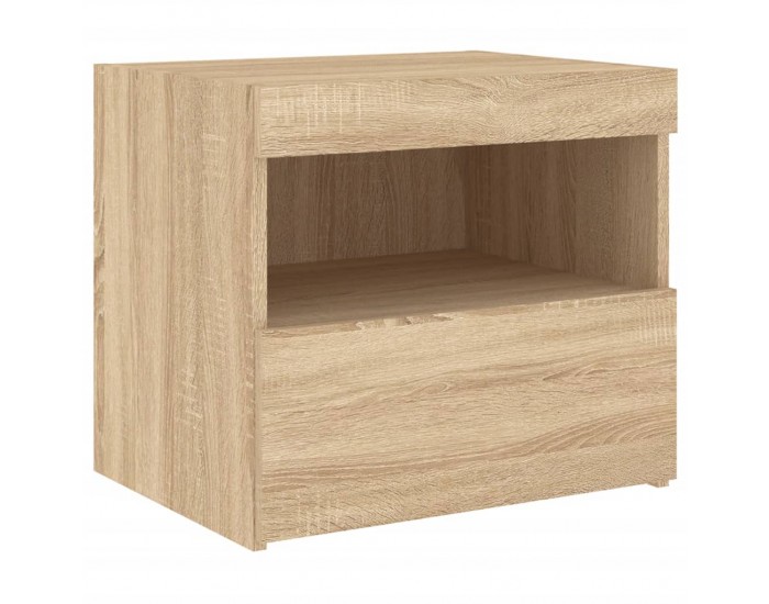 Sonata H Нощно шкафче с LED осветление, дъб сонома, 50x40x45 см