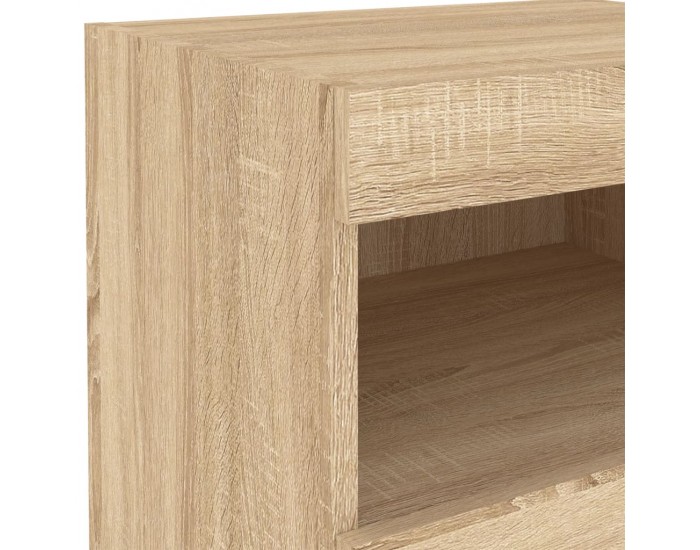 Sonata H Нощно шкафче с LED осветление, дъб сонома, 50x40x45 см