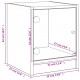 Sonata H Нощни шкафчета със стъклени врати 2 бр бетонно сиво 35x37x42 см