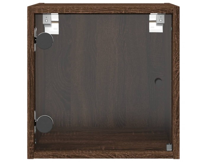 Sonata H Нощни шкафчета със стъклени врати 2 бр кафяв дъб 35x37x35 см