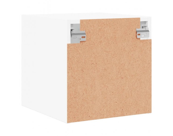 Sonata H Нощни шкафчета със стъклени врати 2 бр бяло 35x37x35 см