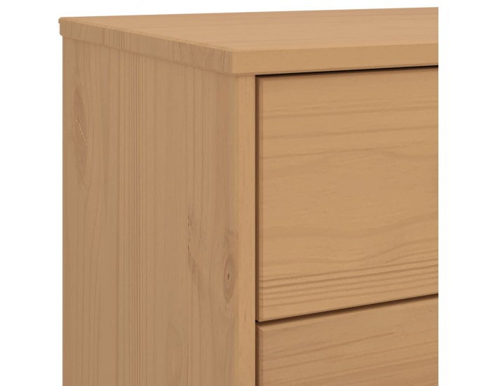 Sonata H Нощно шкафче OLDEN, кафяво, борово дърво масив