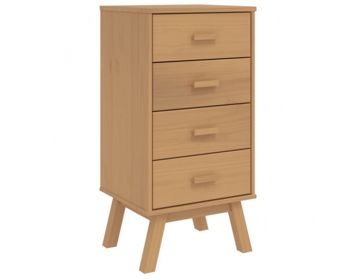 Sonata H Нощно шкафче OLDEN, кафяво, борово дърво масив