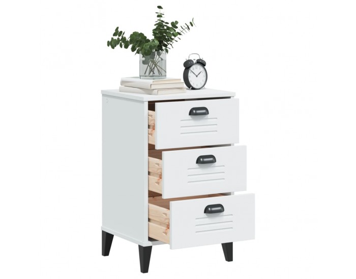 Sonata H Нощно шкафче VIKEN, бяло, инженерно дърво