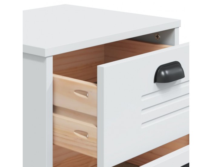 Sonata H Нощно шкафче VIKEN, бяло, инженерно дърво
