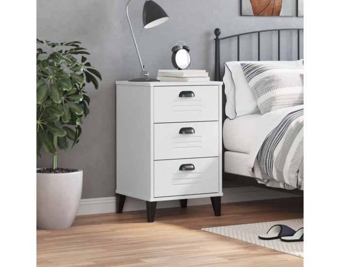Sonata H Нощно шкафче VIKEN, бяло, инженерно дърво