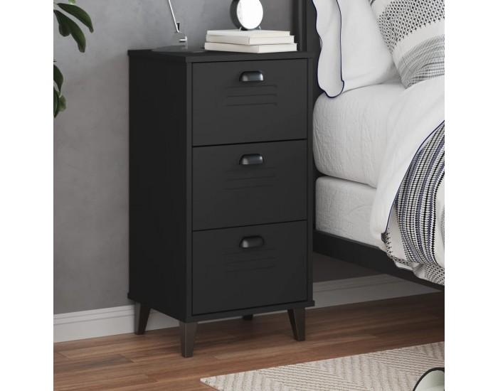 Sonata H Нощно шкафче VIKEN, черно, инженерно дърво