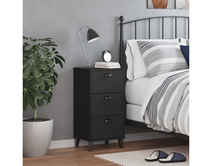 Sonata H Нощно шкафче VIKEN, черно, инженерно дърво