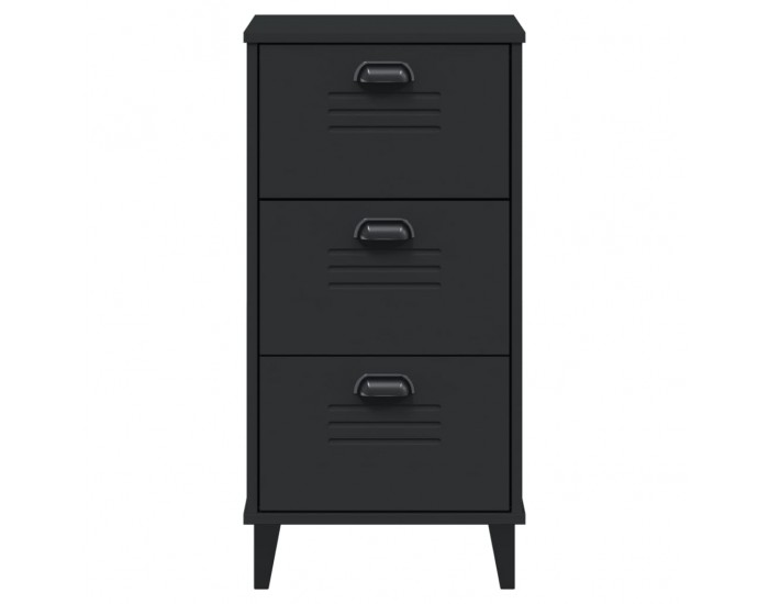 Sonata H Нощно шкафче VIKEN, черно, инженерно дърво