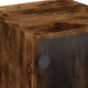 Sonata H Нощни шкафчета със стъклени врати 2 бр опушен дъб 35x37x42 см
