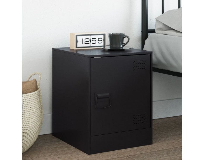 Sonata H Нощно шкафче, черно, 34,5x39x44 см, стомана